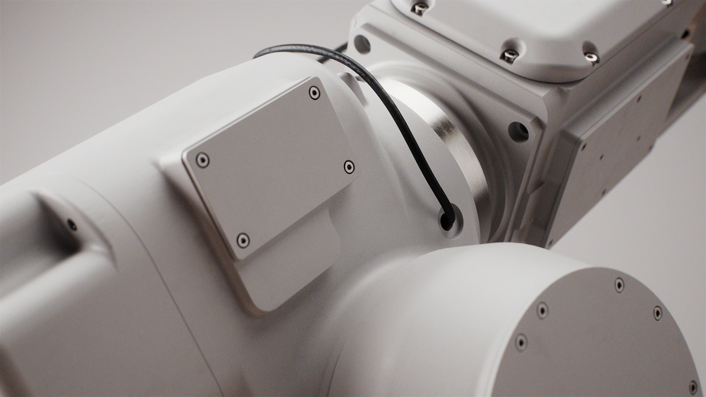 Close up of a robotic arm